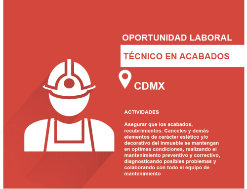Oportunidad Laboral: Técnico de acabados